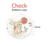 可愛小熊,花朵圖案 OEKO-TEX® 布料,動物布料,韓國製造,半碼